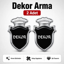 Şimika Dekor Chia Arma Krom Oto Amblem – 5 × 3,5 cm
