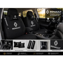 Şimika Renault Süper Set Dörtlü Servis Kılıfı + Ikili Yastık ve Kemer Kılıfı +Vites Poları