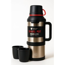 NEVVALİFE Kd Travel Pot Çelik 3,6 Litre Mega Termos – 48 Saat Sıcak & Soğuk Koruma, Uzun Süre Isı Saklayan Vakum Teknolojisi, Kamp, Av, Piknik ve Iş Hayatı Için Üst Düzey Dayanıklılık.