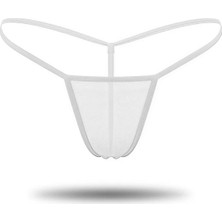 Beyaz Transparan Tül String Tanga TM0368