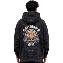 Sevbano One Punch Man Fitness Bodybuilding Anime Baskılı Unisex Oversize Yıkamalı Premium Hoodie Sweatshirt