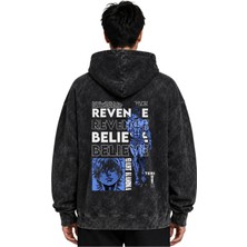 Sevbano Baki Hanma Anime Baskılı Unisex Oversize Premium Yıkamalı Hoodie Sweatshirt