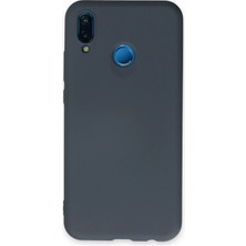 Flzdgnkr Newface Huawei P20 Lite Kılıf Nano Içi Kadife Silikon - Gri