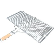 Hace Bazaar Büyük Boy Mangal Izgarası - 50X30 cm - Ahşap Saplı