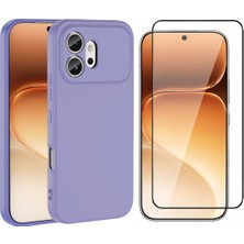 Vendas Honor 600 5g Kılıf Zore Yumuşak Dokulu Mara Lansman Kapak + Cam Ekran Koruyucu