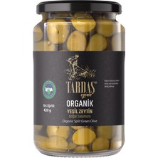 Tardaş Egenin Organik Yeşil Zeytin (Çizik) 420 gr