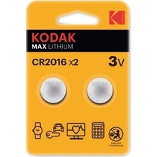Hepta Collection Kodak 2 Adet Ultra Lityum CR2016 Para Pil