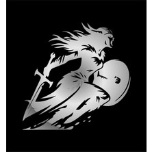 Sticker Usta Viking Savaşcı Sticker - Araba Oto Motosiklet Karavan Cam Laptop Sticker - 00354