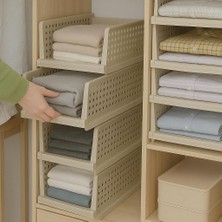 Starseven Arvale 3'lü Raylı Elbise Dolap Içi Organizeri - Mutfak Banyo Düzenleme Depolama Üst Üste Dizilebili