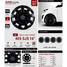 Drs Tuning Lada Uyumlu 16 Inç Kırılmaz Parlak Siyah Jant Kapağı 1 Takım 4 Adet NO:405