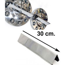 Mega Oto Market Universal Piramit Jant Kapağı Fırfırı 4'lü Set 30CM Krom Metal Profil-Piramit Fırfır
