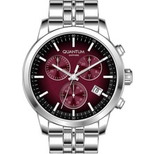Quantum PWG1008BS.080 Quartz Çelik Gri Kırmızı Kadran Safir 45 mm Erkek Kol Saati