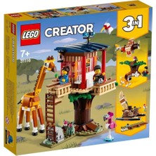 LEGO Creator 3’ü 1 Arada Safari Ağaç Evi 31116 Oyuncak Bir Ev, Çift Kanatlı Oyuncak Uçak ve Oyuncak