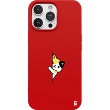 Casen iPhone 13 Pro Max Kırmızı Lansman Renkli Silikon Cat Lover Kedi Tasarımlı Kılıf