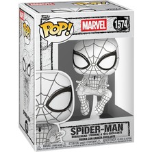 Funko Pop! Marvel: Marvel Sketched - Örümcek Adam - Koleksiyon Vinil Figür - Hediye Fikri - Resmi Ür