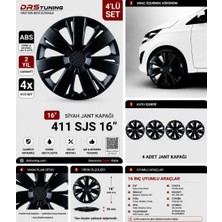 Drs Tuning Lada Uyumlu 16 Inç Kırılmaz Parlak Siyah Jant Kapağı 1 Takım 4 Adet NO:411