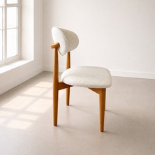 Just Home Bohem Sandalye - Meşe / Krem - 87X51X50 cm