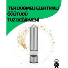 Renas Store Şeffaf Hazneli Elektrikli Tuz Karabiber Öğütücü Pilli Taşınabilir Mutfak Aleti