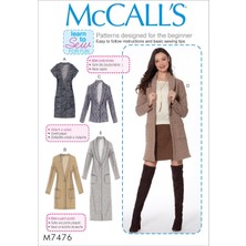 Bg Store Mccall's Patterns Kesim Desenli Yelek ve Ceket, Çok Renkli, Ölçüler Xsm-Med-P, 78 x 152 x 0,64 cm