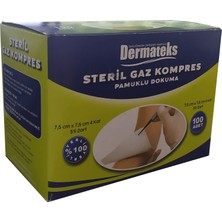 Belirtilmemiş Dermateks - Nonsteril Kompres - 7.5 cm x 7.5 cm - 100'LÜ