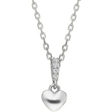 Eva Pırlanta Taşlı Kalp Kolye 718003 Silver