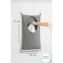 Bg Store Kapı Arkası Kirli Çamaşır Torbası 75X50 cm – Duvara Asılabilir Oyuncak ve Çamaşır Düzenleyici, Fermuarlı Alt Boşaltma