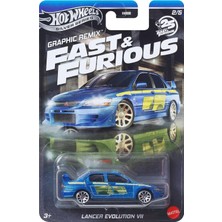 Bg Store Fast And Furious Graphic Remix Auto Lancer Evolutıon Vıı - Model Cast Ölçek 1:64 - Uzunluk 7 cm - JBY47