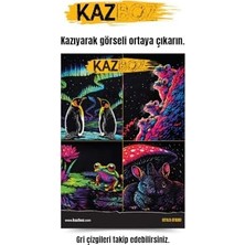 Bg Store Kazboz Kazıma Sanatı Seti, Hayvanlar Temalı, Kağıt, 205X290 Mm, Ahşap Kalem Dahil
