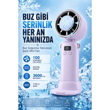 Smayling Taşınabilir El Vantilatörü ve Masaüstü Fanı, 100 Kademeli Ayarlanabilir Hız, Dijital Ekranlı, Şarj Edilebilir Mini Fan, Çıkarılabilir Masaüstü Standlı, Sessiz Güçlü Soğutucu Fan