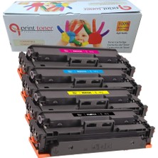 QPRİNT TONER Hp CF415A W2030A Set Muadil Toner Çipli Toner 4 Renk 415A