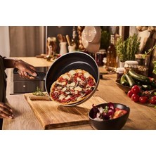 Bg Store Ledro Kızartma Tavası, 24 Cm, Alüminyum, Indüksiyonlu Ocaklara Uygun, Seramik Yapışmaz Kaplama, Thermopoint, Italya'da Üretilmiştir, Bej