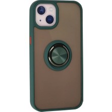 Renas Store Newface Iphone 13 Kılıf Montreal Yüzüklü Silikon Kapak - Yeşil