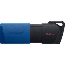 Kingston Datatraveler Exodia M 64GB USB Flash Bellek DTXM/64GB USB 3.2 Gen 1 (64 Gb, Siyah / Mavi)