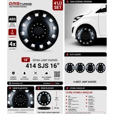 Drs Tuning Citroen Uyumlu 16 Inç Kırılmaz Parlak Siyah Jant Kapağı 1 Takım 4 Adet NO:414
