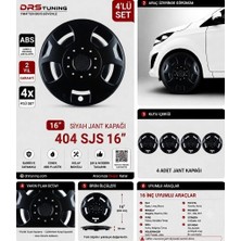 Drs Tuning Fiat Uyumlu 16 Inc Kırılmaz Parlak Siyah Jant Kapağı 1 Takım 4 Adet NO:404