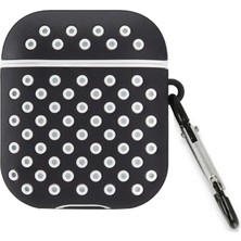 Mey Ithalat®   Airpods 2 (2.nesil) Spor Delikli Kılıf - Siyah-Beyaz