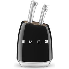 Hepta Collection Smeg 50's Style KBSF02 Siyah Standlı Bıçak Seti