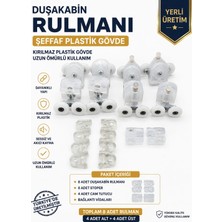 Duşakabin Rulman Tekerleği 8 Adet (4 Alt 4 Üst 1 Takım) Rulman