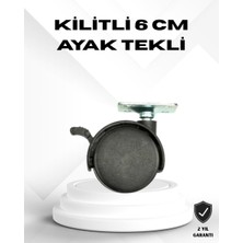 Renas Store Kilitli 6 cm Masa Ayağı Tekli Döner Tekerlek