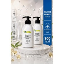 Bionatura Bio Natura Keratin & Kolajen Saç Dökülmesini Önlemeye Yardımcı Şampuan 300 ml X2 Avantajlı Set - Biotin Destekli Saç Bakım Şampuanı