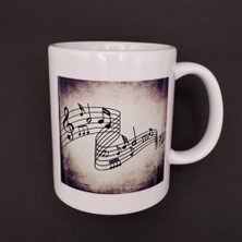 Renas Store Müzik Notaları Tasarımlı Kupa Bardak