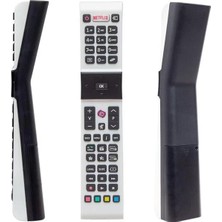 Renas Store Profilo RCA49130 - Vestel Smart – Sanyo - Jvc Netflix Tuşlu Beyaz Yazısız LCD LED Tv Kumanda