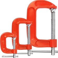Nacario Jouis Mengene Seti 3’lü Mini C Tipi Işkence Mengenesi – 25 Mm, 50 Mm, 75 mm | Karbon Çelik Gövde, Döküm Metal Sıkıştırma Aparatı | Ahşap, Metal, Hobi ve Atölye Kullanımı Için