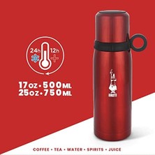 Bg Store - Termos - 460ML - Kırmızı Renk - Paslanmaz Çelik - Çift Katmanlı - 12 Saat Sıcak 24 Saat Soğuk Tutar - Bardaklı Kapak Özelliği