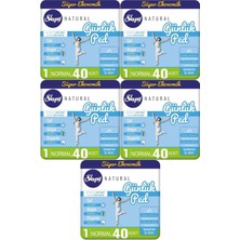 Nacario Sleepy Natural Günlük Ped Normal 40'lı x 5 (200 Adet)