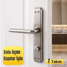 Badem10 Nisa Wc Banyo Kapı Kolu Sola Açılır Kapılar Için Uygun ( 1 Takım ) Kendinden Kilitli Uyumlu Tuvalet