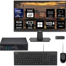 Asus Expertcenter PB64 Core Ultra 5 225 8gb Ram 1tb SSD 27" Full Hd Monitör WIN11 Pro PB64-B50060MHP803 Mini Masaüstü Bilgisayar + Per4 USB Bellek