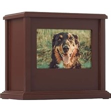 Renas Store Pearhead Köpek Veya Kedi Kişiselleştirilmiş Hatıra Kutusu Hatıra, Evcil Hayvan Vazosu, Espresso (89007)