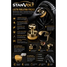 Stanvolt Lastik Parlatma Fırçası Kapaklı Oto Lastik Parlatma Aplikator Fırçasu ,yumuşak Tüylü Aparat