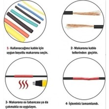 Bg Store 560 Parça Isıyla Daralan Makaron Kablo Koruyucu Set, Elektrik Kablosu Için Isıya Dayanıklı Koruyucu, Kutulu, Çeşitli Boyutlarda